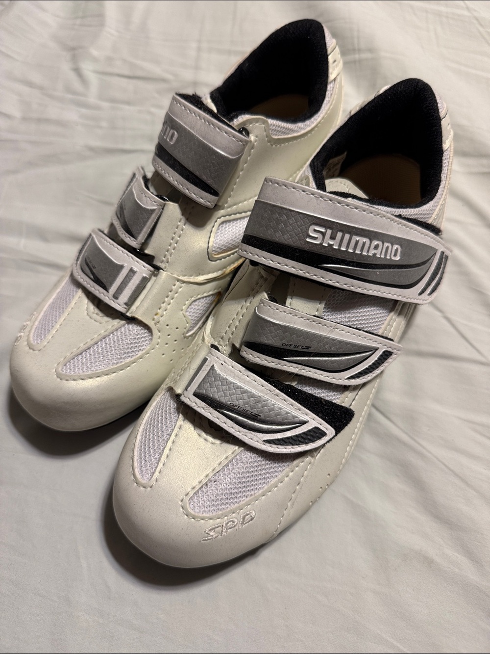 Shimano White and Gray Women's SPD Cycling Shoes